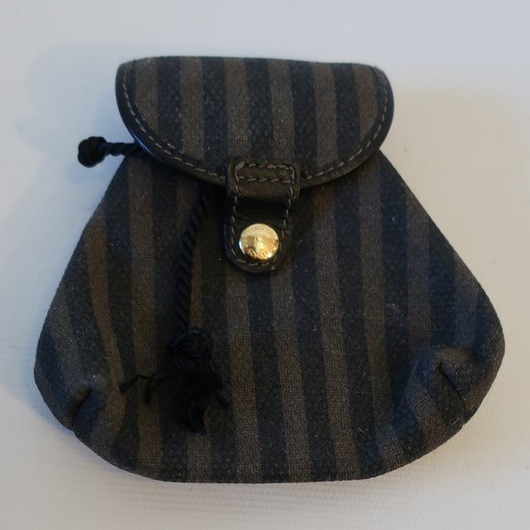 FENDI Vintage Pequin Striped Mini Pouch - Picture 5 of 11